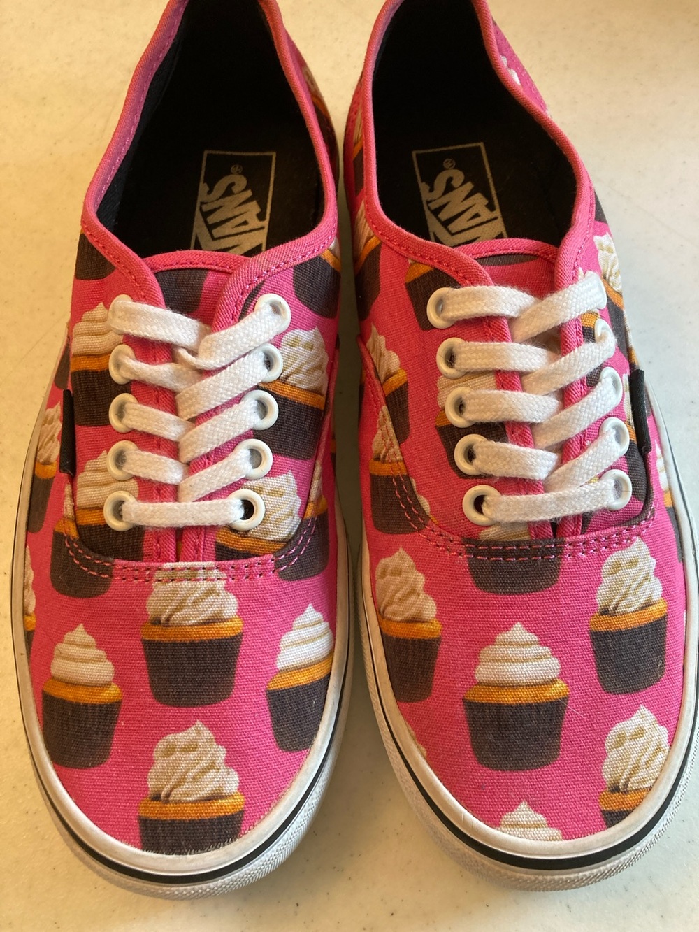 Vans Pink Cupcake Print Canvas Sneakers